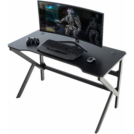 Grande Scrivanie Gamer Postazione Gaming Regolabile Altezza 160x60cm, Scrivania  Gaming con Led RGB Gaming Table Desk