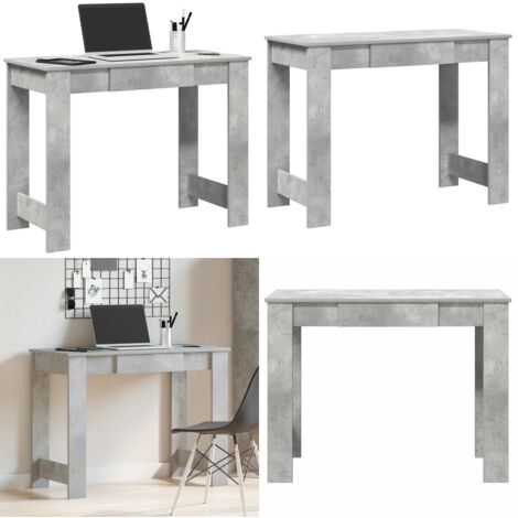 Scrivania Grigio Cemento 100x45x75 cm in Legno Multistrato - Scrivania grigio cemento - Scrivania da studio