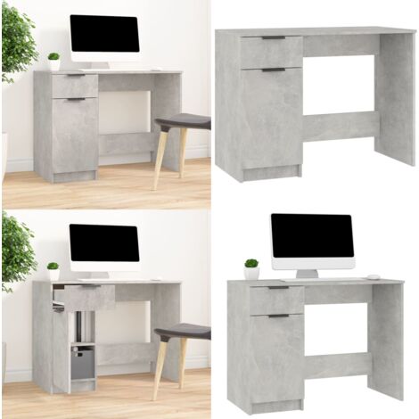 Scrivania Grigio Cemento 100x50x75 cm in Legno Multistrato - Scrivania grigio cemento - Scrivania da ufficio