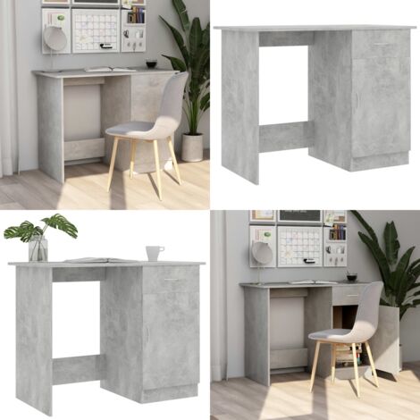 Scrivania Grigio Cemento 100x50x76 cm in Legno Multistrato - Scrivania grigio cemento - Scrivania moderna
