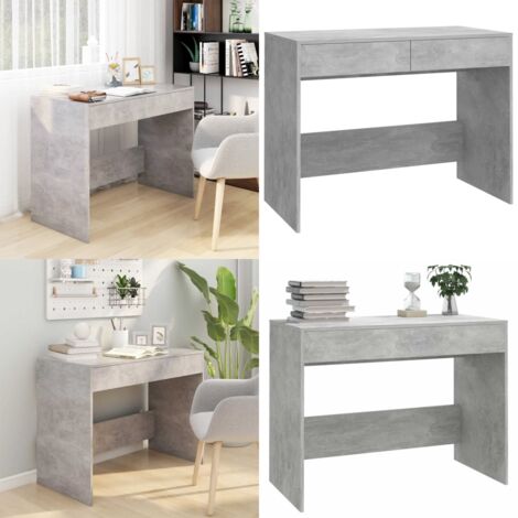 Scrivania Grigio Cemento 101x50x76,5 cm in Truciolato - Scrivania grigio cemento - Scrivania casa