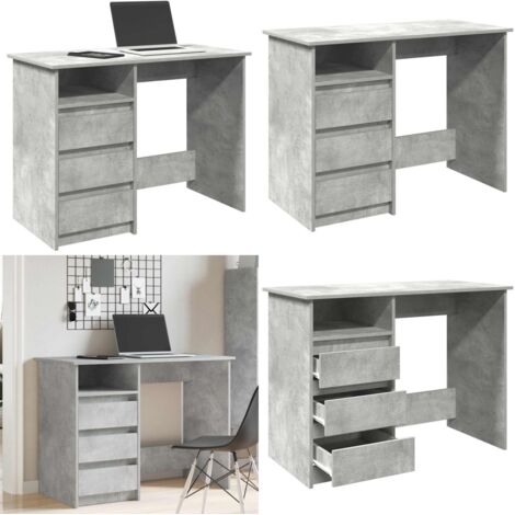 Scrivania Grigio Cemento 102x50x75 cm in Legno Multistrato - Scrivania grigio cemento - Scrivania da studio