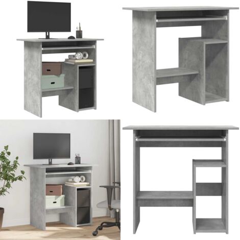 Scrivania Grigio Cemento 80x45x74 cm in Legno Multistrato - Scrivania grigio cemento - Scrivania moderna
