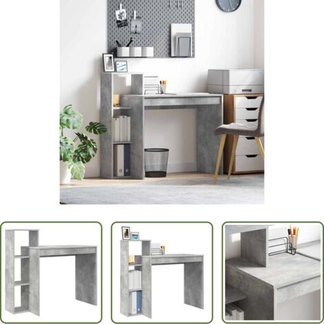 Scrivania grigio cemento -  Scrivania Grigio cemento 100 x 40 x 90 cm Legno multistrato