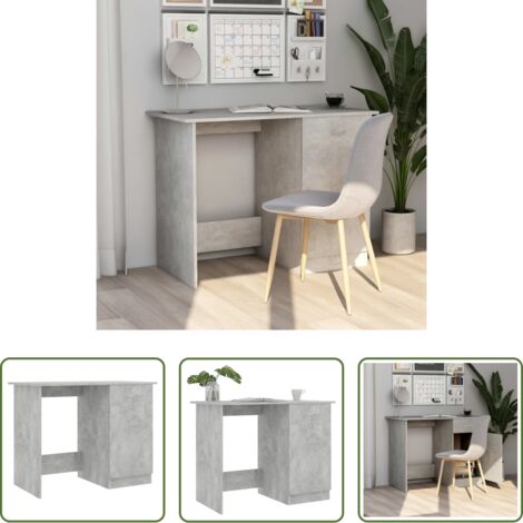 Scrivania grigio cemento -  Scrivania Grigio Cemento 100x50x76 cm in Legno Multistrato