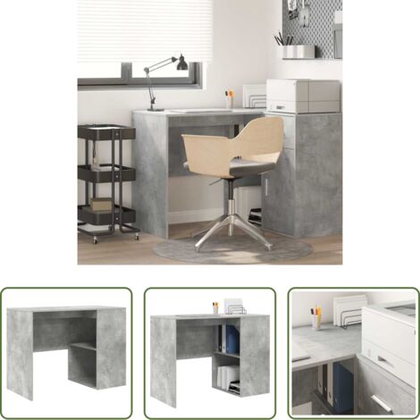 Scrivania grigio cemento -  Scrivania Grigio cemento 102 x 50 x 75 cm Legno multistrato