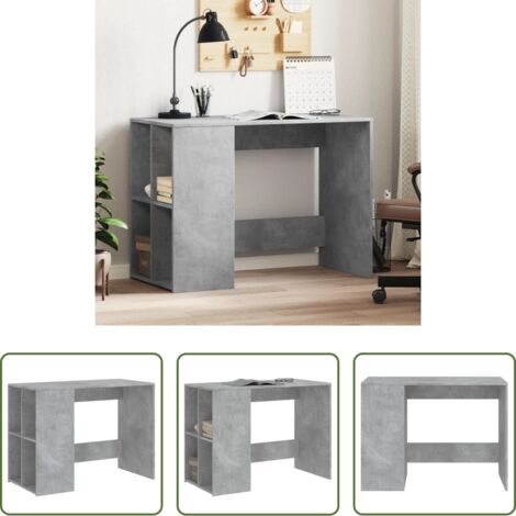 Scrivania grigio cemento -  Scrivania Grigio Cemento 102x50x75 cm in Legno Multistrato
