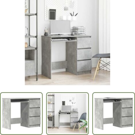 Scrivania grigio cemento -  Scrivania Grigio Cemento 90x45x76 cm in Legno Multistrato