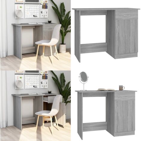Scrivania Grigio Sonoma 100x50x76 cm in Legno Multistrato - Scrivania da ufficio - Scrivania moderna