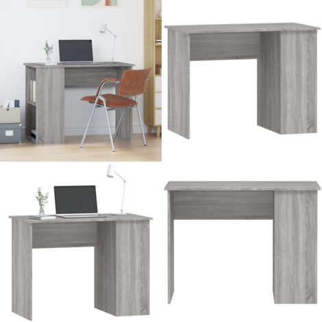 Scrivania Grigio Sonoma 100x55x75 cm in Legno Multistrato - Scrivania da ufficio - Scrivania con ripiani