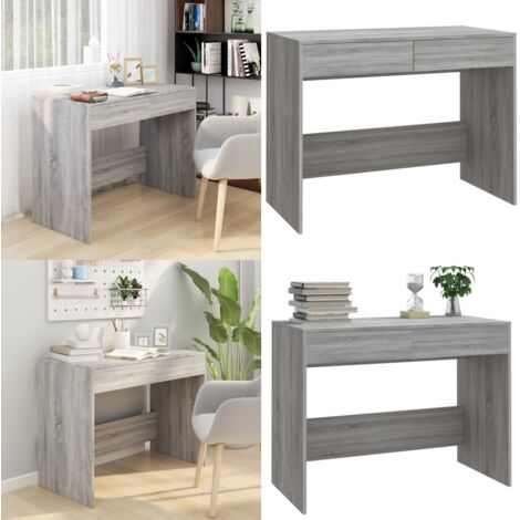 Scrivania Grigio Sonoma 101x50x76,5 cm in Truciolato - Scrivania casa - Scrivania ufficio