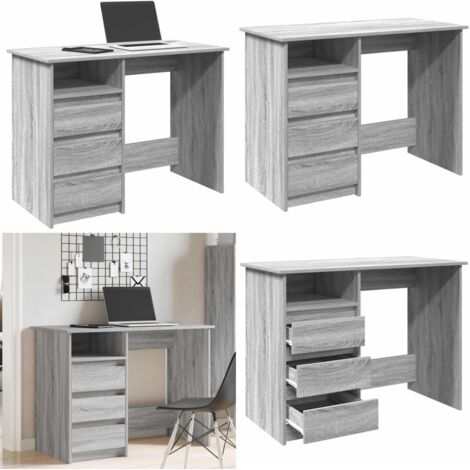 Scrivania Grigio Sonoma 102x50x75 cm in Legno Multistrato - Scrivania da studio - Scrivania in truciolato