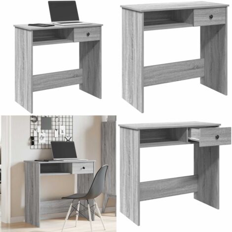 Scrivania Grigio Sonoma 80x40x75 cm in Legno Multistrato - Scrivania da studio - Scrivania in truciolato