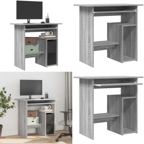 Scrivania Grigio Sonoma 80x45x74 cm in Legno Multistrato - Scrivania per ufficio - Scrivania moderna