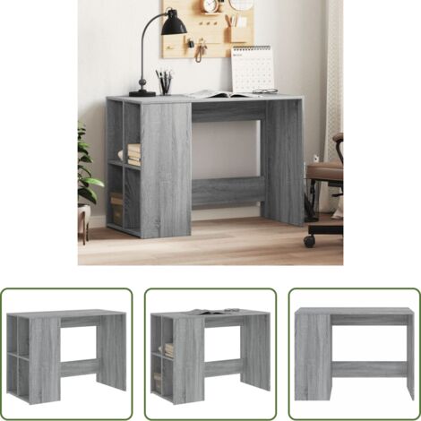 Scrivania grigio sonoma -  Scrivania Grigio Sonoma 102x50x75 cm in Legno Multistrato
