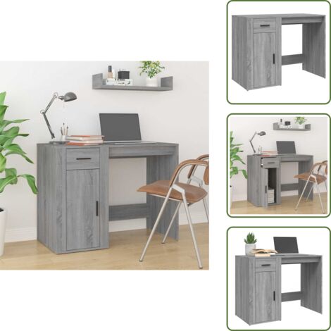 Scrivania grigio sonoma - vidaXL Scrivania Grigio Sonoma 100x49x75 cm in Legno Multistrato - Scrivania con cassetto