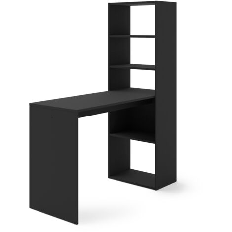 Scrivania HARMONY con scrivania per computer e ripiani in nero opaco