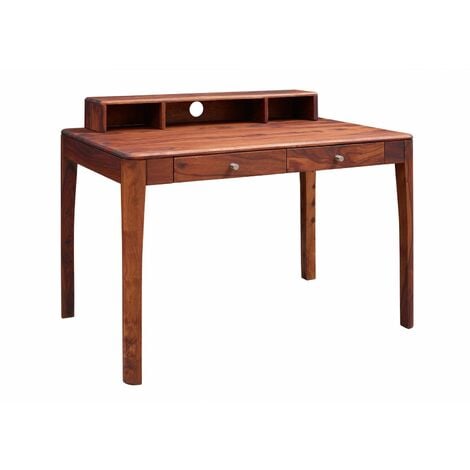 MASSIVMOEBEL24 scrivania in legno di Sheesham / palissandro 112x71x85 noce oliato BROOKLYN 05