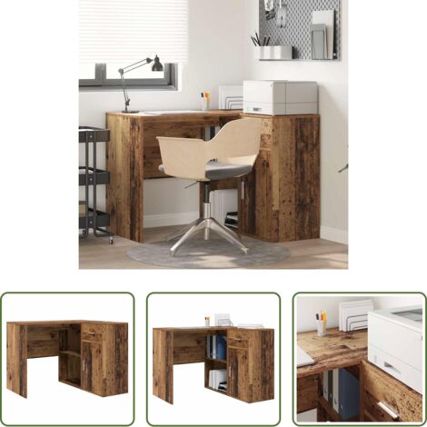 Scrivania in legno -  Scrivania ad angolo con cassetto Legno vecchio 102 x 88 x 75 cm