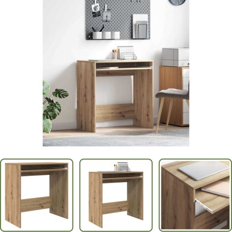 Scrivania in legno -  Scrivania con cassetto Rovere artigianale 77.5 x 43 x 79 cm
