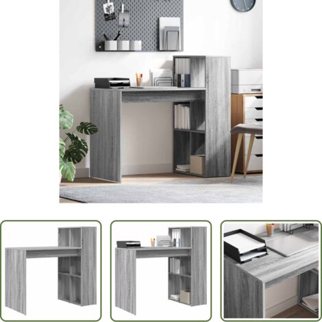 Scrivania in legno -  Scrivania Grigio Sonoma 108 x 55 x 103.5 cm Legno multistrato