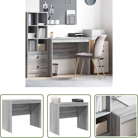 Scrivania in legno -  Scrivania Grigio Sonoma 90 x 50 x 76 cm