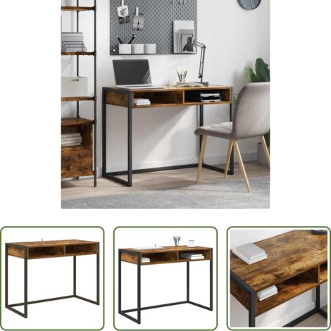 Scrivania in legno -  Scrivania Quercia Fumosa 100 x 50 x 75 cm Legno multistrato