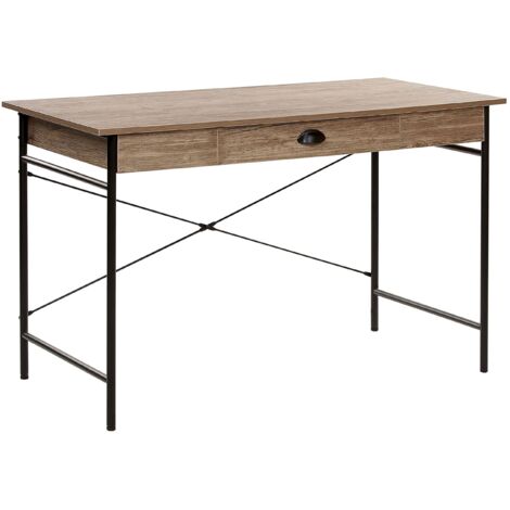 Scrivania in legno scuro/nero 120x60 cm Casco