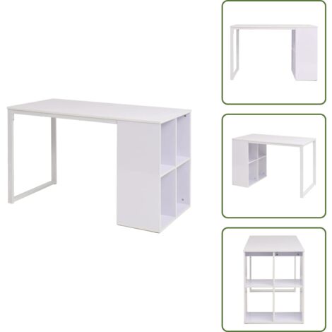 Scrivania in melaminico - vidaXL Scrivania 120x60x75 cm Bianca - Scrivania da ufficio
