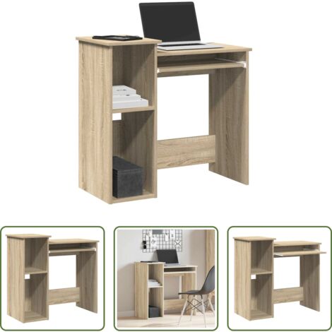 Scrivania in truciolato -  Scrivania e Ripiani Rovere Sonoma 84x40x78 cm Legno Multistrato
