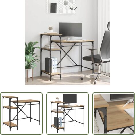 Scrivania industriale - Scrivania Rovere artigianale 105 x 50 x 90 cm Legno multistrato