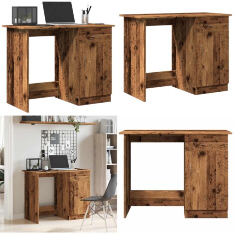 Scrivania Legno Antico 100x50x76 cm in Legno Multistrato - Scrivania antica - Scrivania multistrato