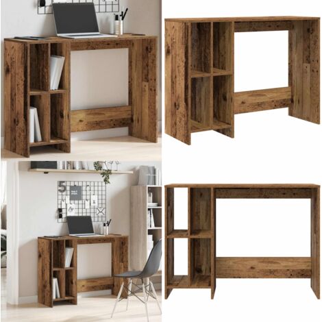 Scrivania Legno Antico 102,5x35x75 cm in Legno Multistrato - Scrivania da ufficio - Scrivania in truciolato