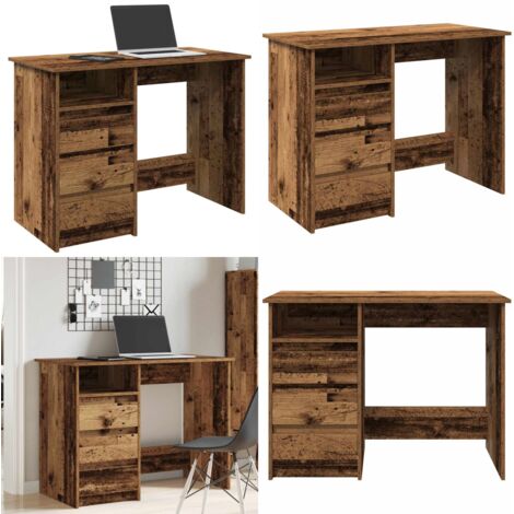 Scrivania Legno Antico 102x50x75 cm in Legno Multistrato - Scrivania da studio - Scrivania antica