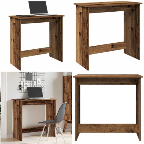 Scrivania Legno Antico 80x40x75 cm in Truciolato - Scrivania da studio - Scrivania in legno antico