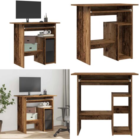 Scrivania Legno Antico 80x45x74 cm in Legno Multistrato - Scrivania da ufficio - Scrivania moderna