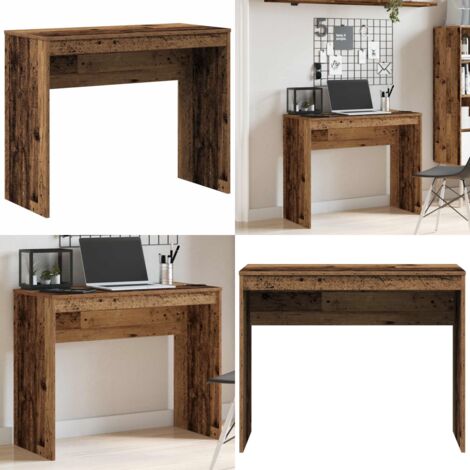 Scrivania Legno Antico 90x40x72 cm in Legno Multistrato - Scrivania moderna - Scrivania antica