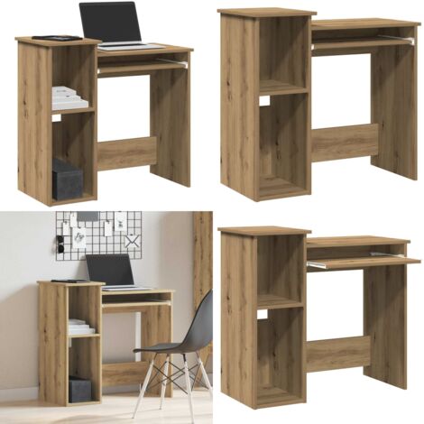 Scrivania Mensole Rovere Artigianale 84x40x78 cm Truciolato - Scrivania in truciolato - Scrivania per computer