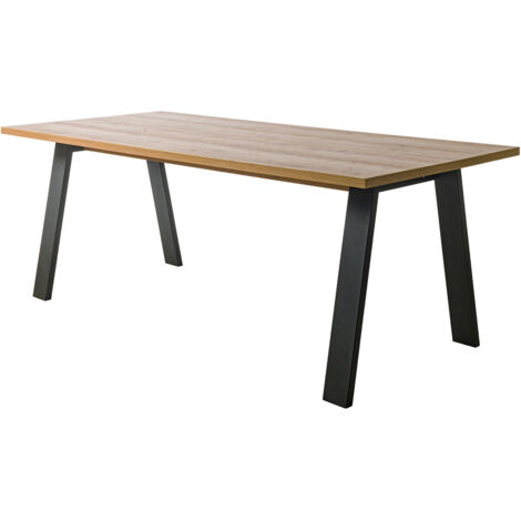 SCRIVANIA MOD. DA VINCI CM 180X90 NERO E NOCE BRERA