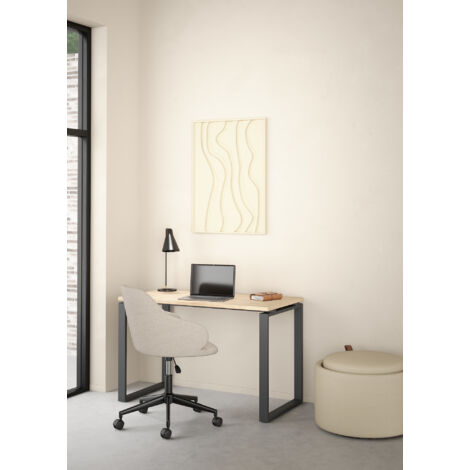 SCRIVANIA MOD. SIGN CM 120X60 H. 75.6 JACKSON HICKORY E ANTRACITE