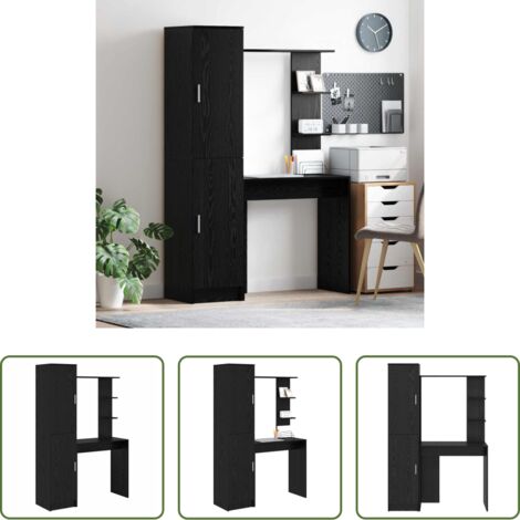 Scrivania moderna -  Scrivania 2 pcs Rovere Nero