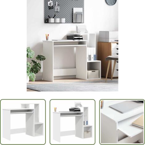 Scrivania moderna -  Scrivania Bianco 106 x 41 x 88.5 cm Legno multistrato