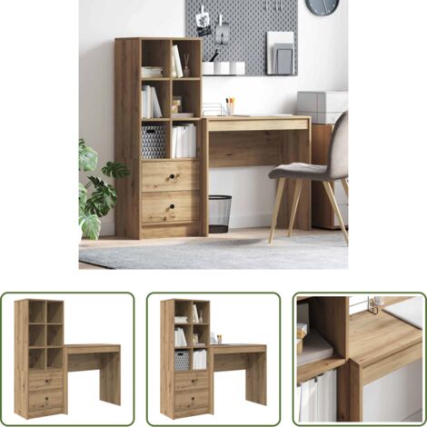 Scrivania moderna -  Scrivania con cassetto 2 pcs Rovere artigianale