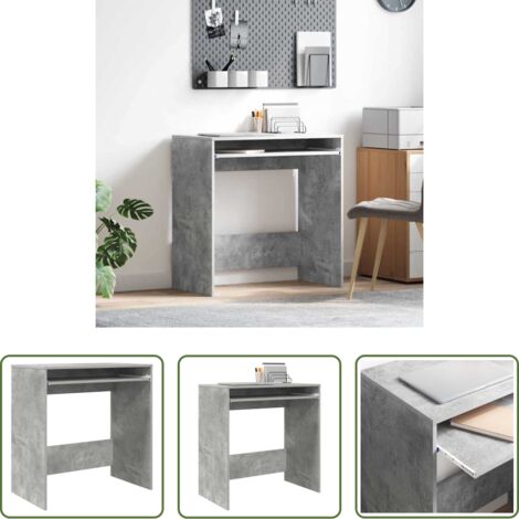Scrivania moderna -  Scrivania Grigio cemento 77.5 x 43 x 79 cm Legno multistrato