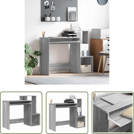 Scrivania moderna -  Scrivania Grigio Sonoma 106 x 41 x 88.5 cm Legno multistrato