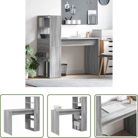Scrivania moderna -  Scrivania Grigio Sonoma 113 x 54 x 120 cm Legno multistrato