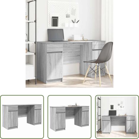 Scrivania moderna -  Scrivania Grigio sonoma 140 x 49 x 76 cm Legno multistrato
