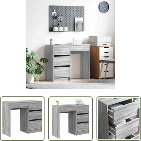 Scrivania moderna -  Scrivania Grigio Sonoma 90 x 37.5 x 75 cm Legno multistrato