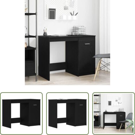 Scrivania moderna -  Scrivania Rovere Nero 100 x 50 x 76 cm Legno multistrato
