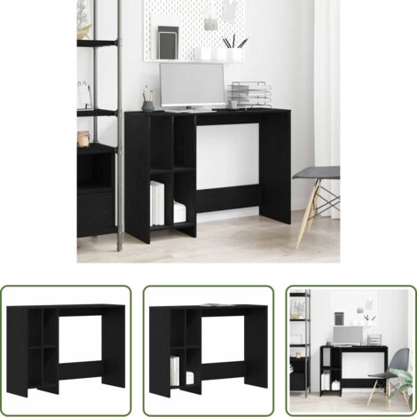 Scrivania moderna -  Scrivania Rovere Nero 102,5 x 35 x 75 cm Legno multistrato